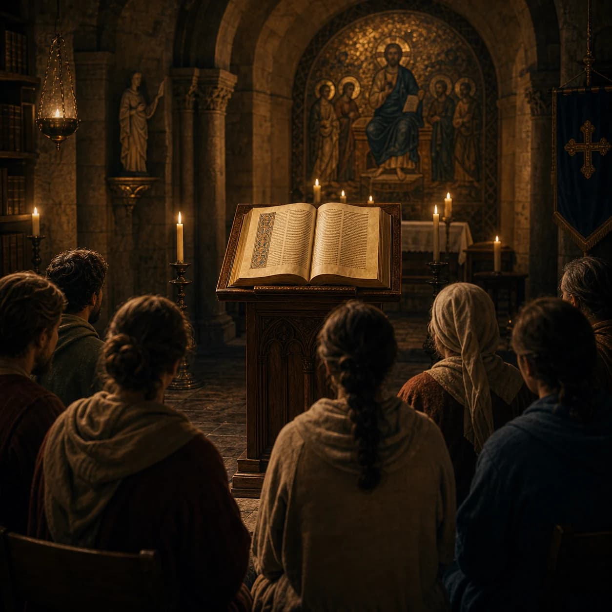 Illustration éditoriale de l'article « Pourquoi l'Église ne lit pas la Bible seule ? »